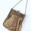 1930s Whiting & Davis gold mesh purse
