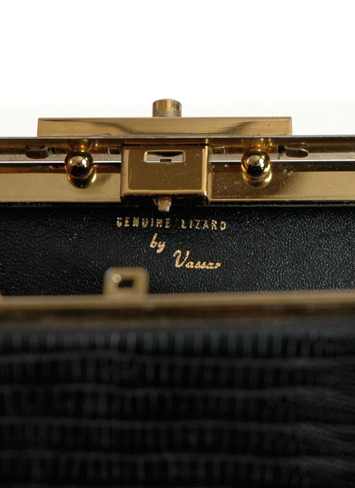 1940s 50s Vassar lizard skin box purse