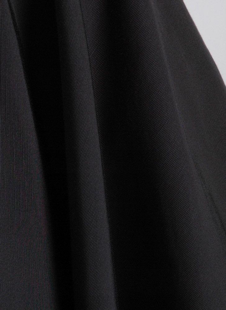 1950s one-shoulder black faille dress
