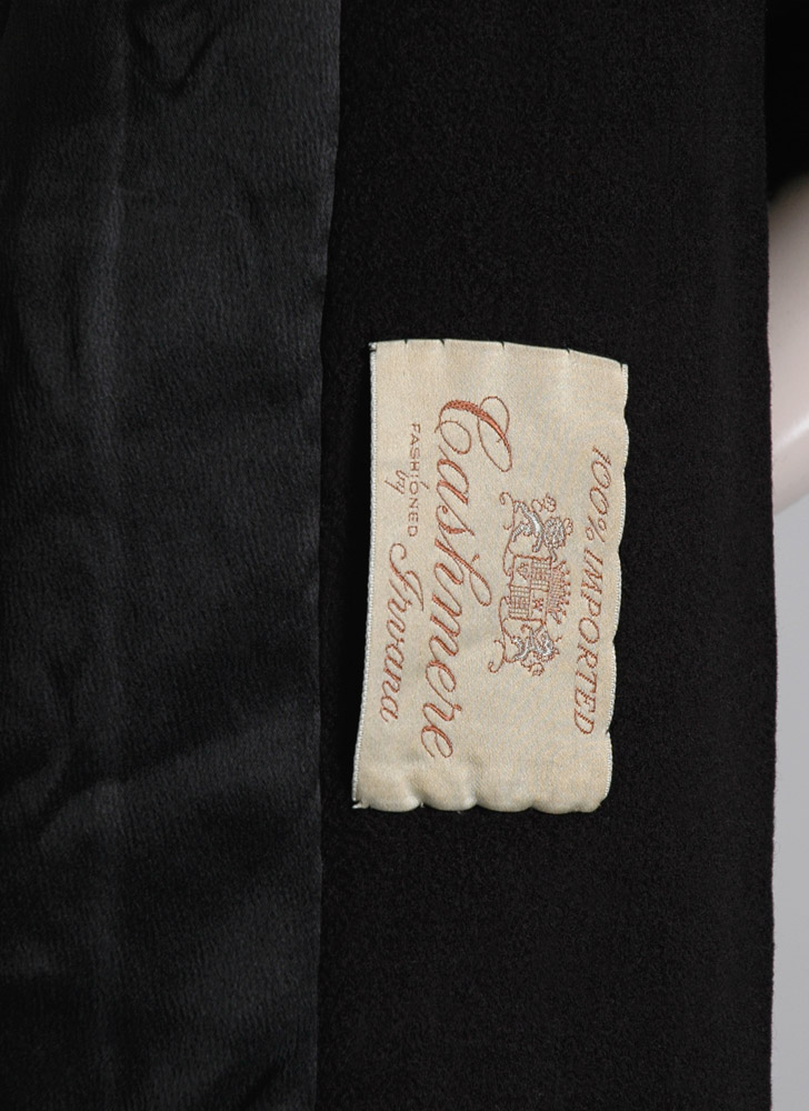 1950s black cashmere coat Irvana