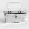 1950s Dorset Rex metal basket weave + lucite purse