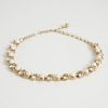 1950s Trifari pearl + rhinestone necklace
