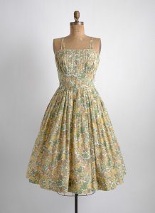 1950s pintucked bodice floral cotton dress – Hemlock Vintage Clothing
