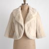 1950s 60s blonde mink cropped jacket
