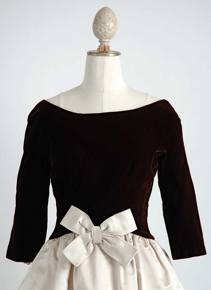 1950s Mollie Parnis silk velvet dress (fair condition)
