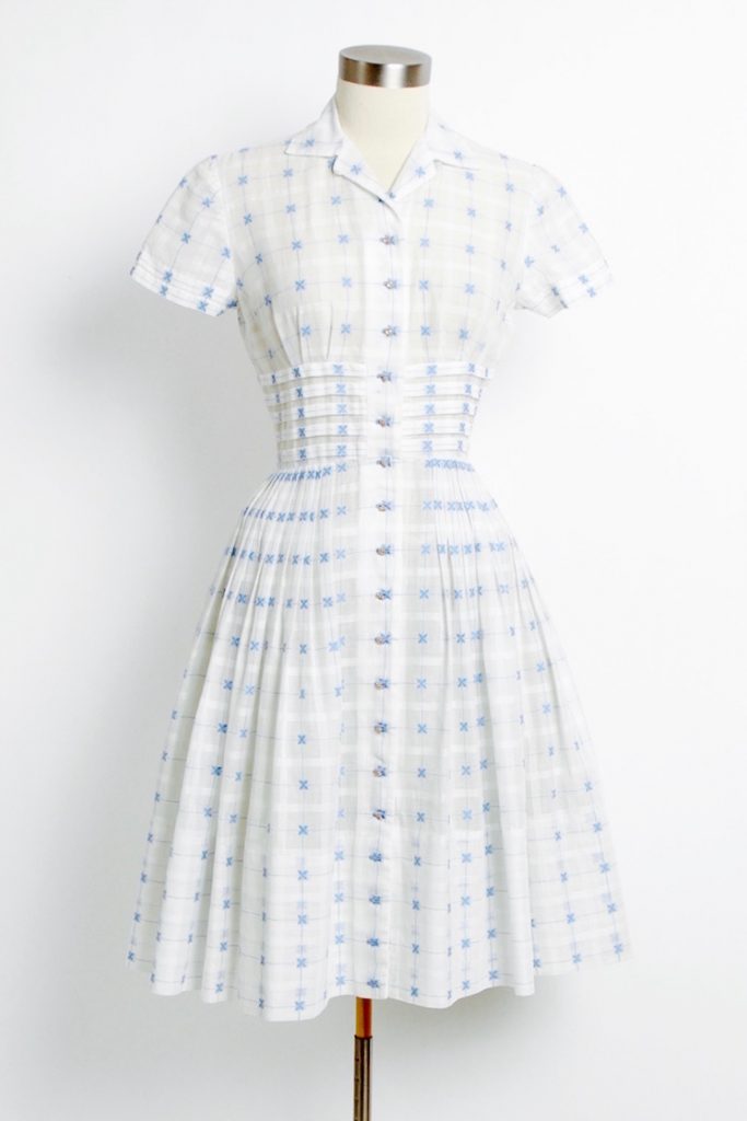 1950s sheer white organdy dress – Hemlock Vintage Clothing