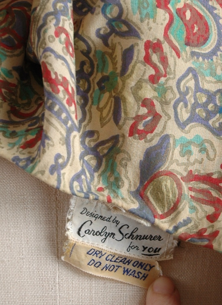 1950s Carolyn Schnurer silk dress [fair condition]