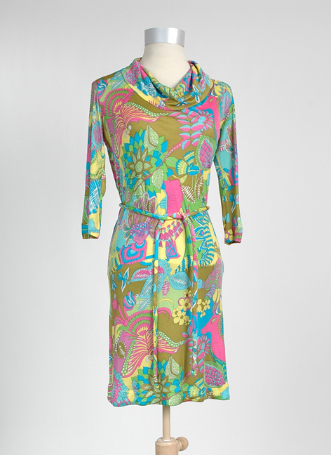 1960s EMILIA BELLINI Italian silk jersey dress