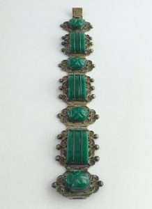 vintage Mexican silver + green onyx bracelet – Hemlock Vintage Clothing