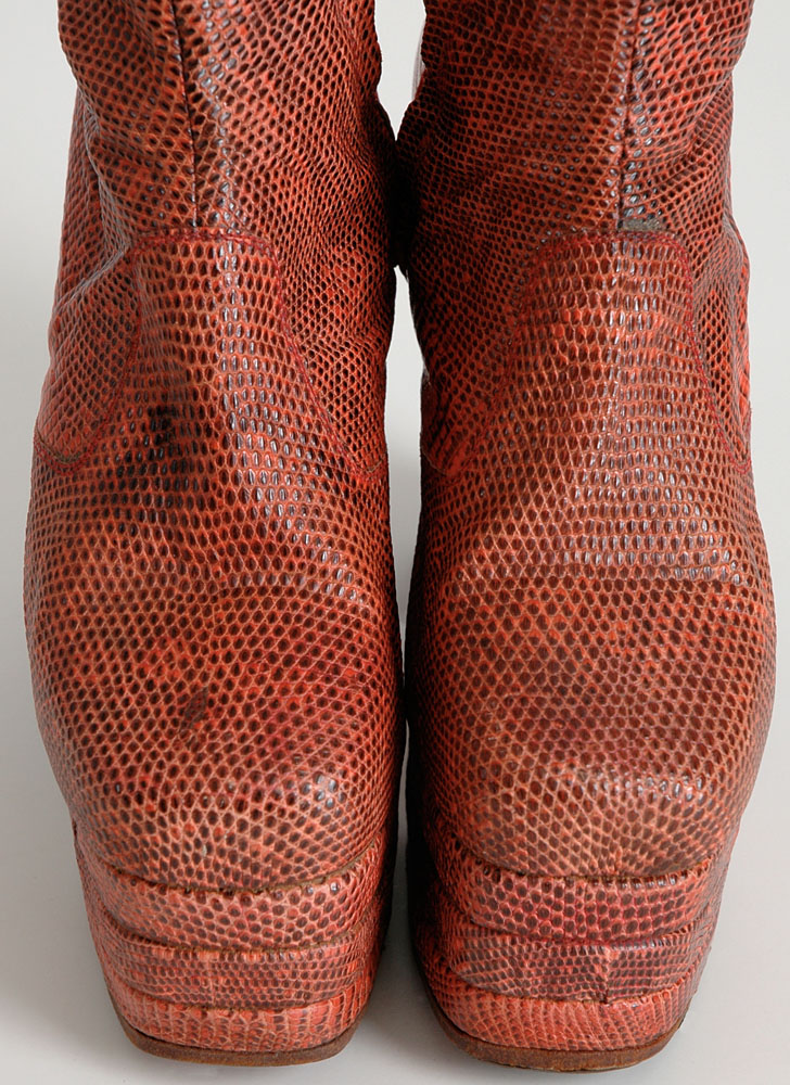 1960s 70s reptile skin Japanese platform boots 5 1/2
