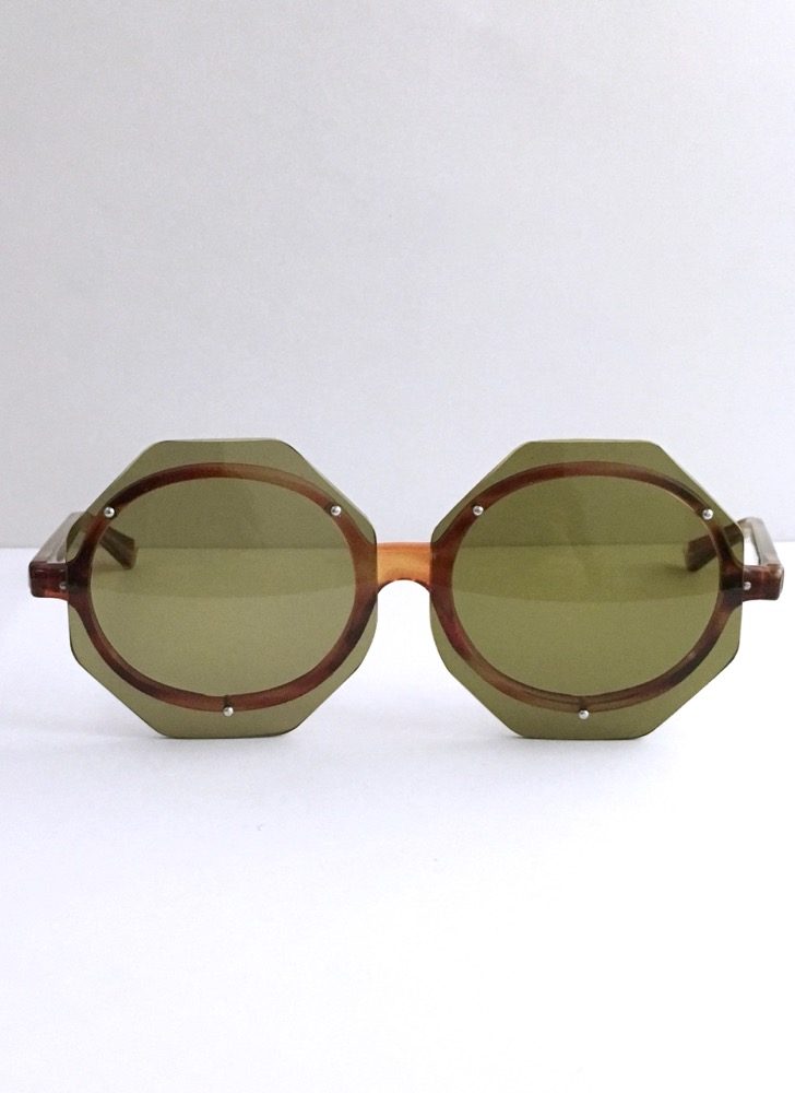 Unusual 1960s 70s octagon sunglasses
