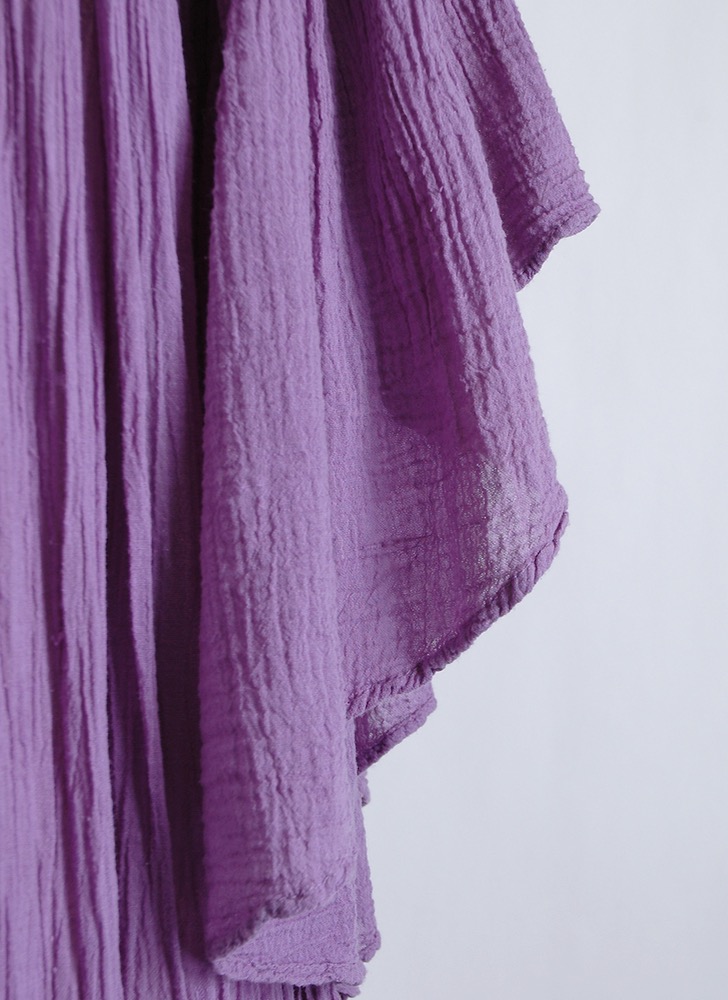 1970s purple gauze dress old stock