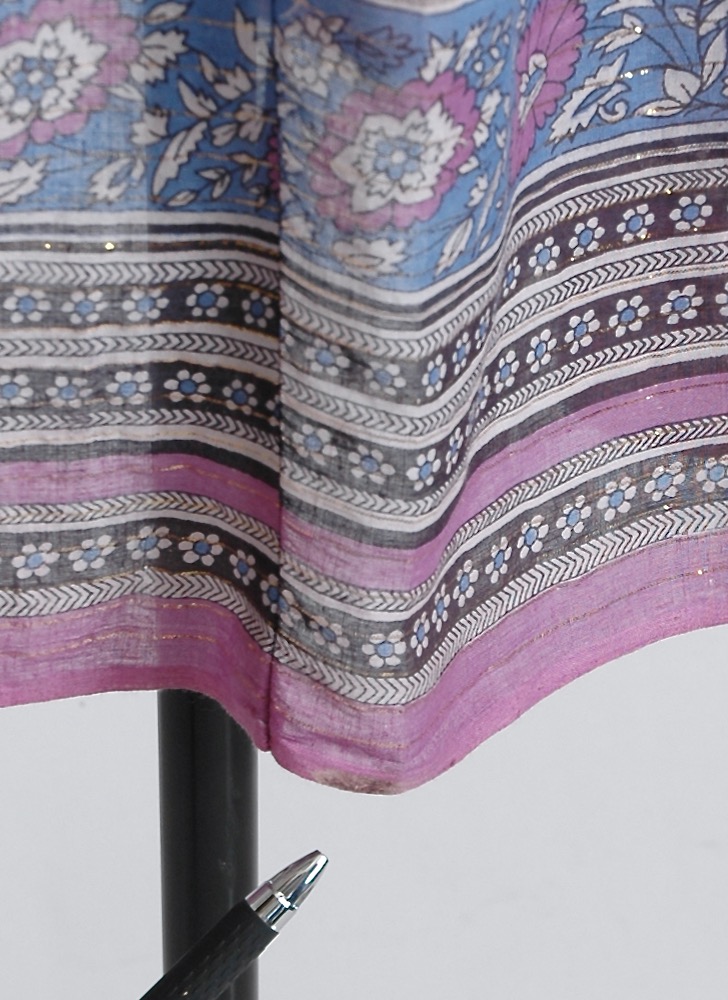1970s Indian sheer cotton lurex dress