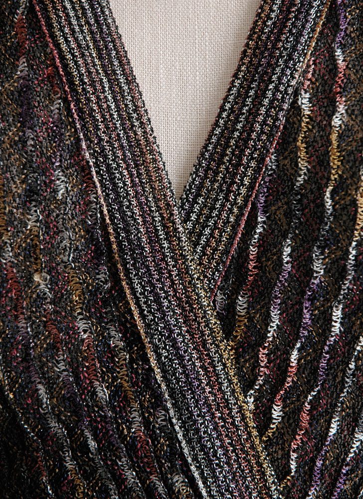 1970s Missoni black knit lurex dress, large