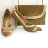 1950s Smartaire suede heels and matching purse