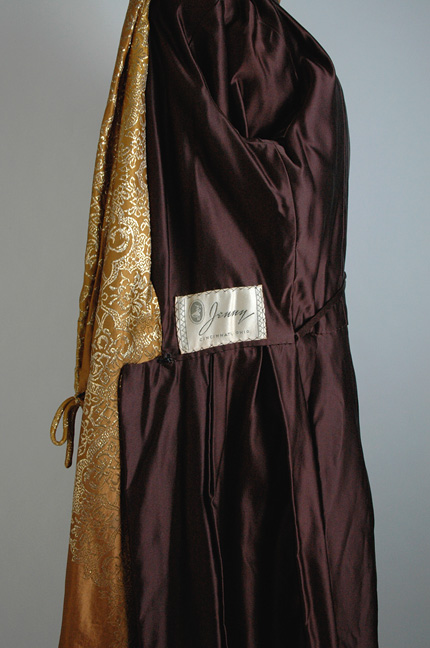 rare 1950s Travilla silk brocade coat + dress set