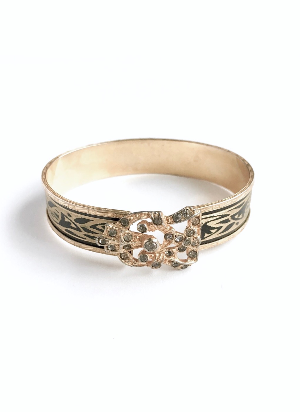 1930s JJ White damascene cuff bracelet – Hemlock Vintage Clothing