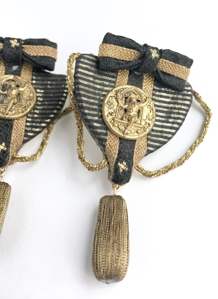 unique 1980s medal earrings