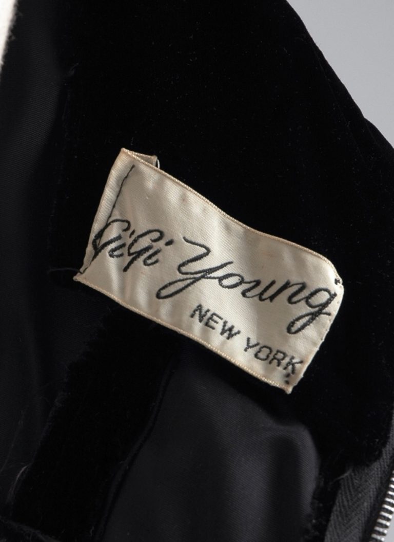 1950s Gigi Young black velvet + taffeta ruffle dress – Hemlock Vintage ...