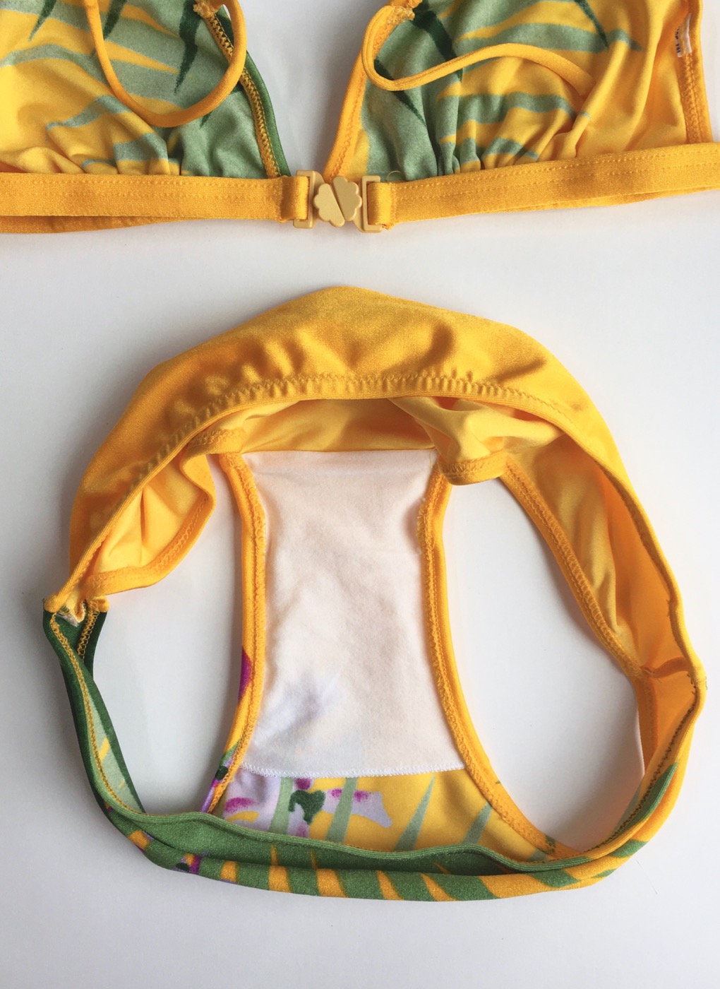 1970s 70s yellow tropical Gottex bikini bathing suit swimsuit – Hemlock ...