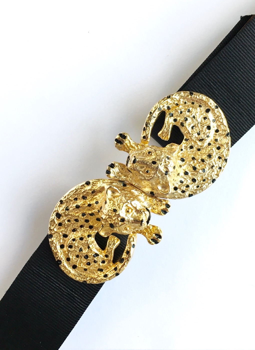 1970s Mimi Di Niscemi leopard buckle belt
