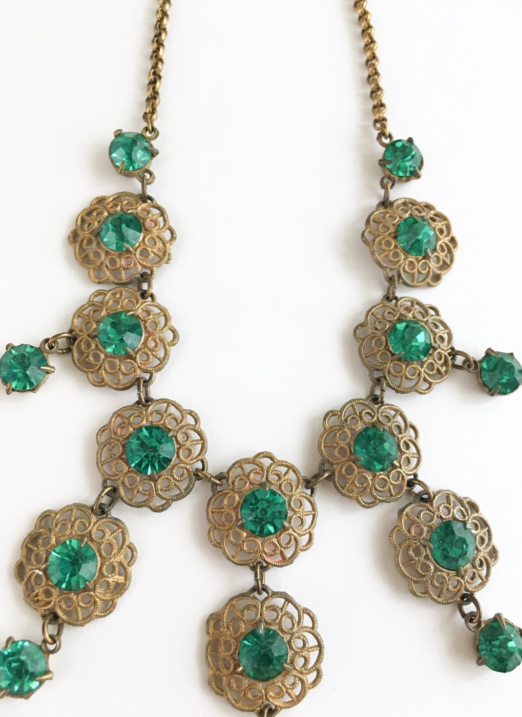 Green Necklace Set God´s Eye | Luxury Czech Jewelry
