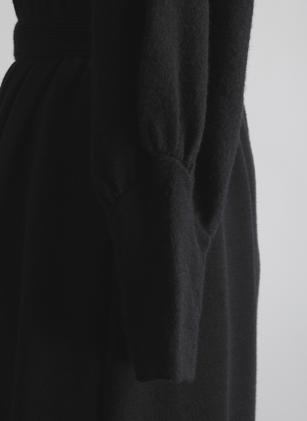 1980s Talbots black wool dress