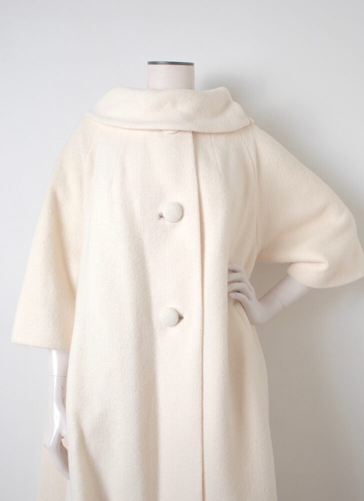 1950s 60s Lilli Ann cream white wool swing coat – Hemlock Vintage Clothing