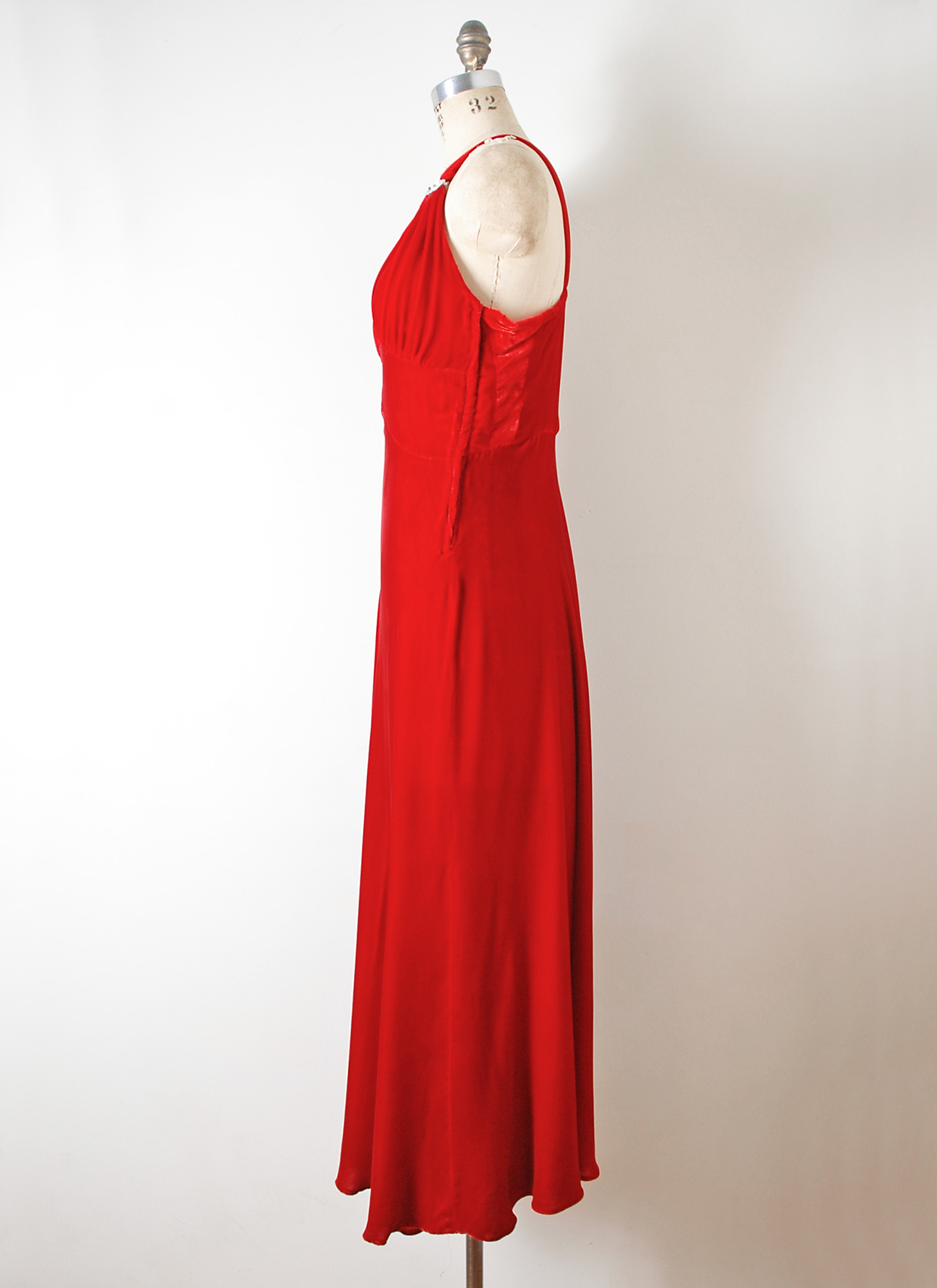 Vintage Custom 1970s Velvet Evening Gown dress - Purple | Garmentory
