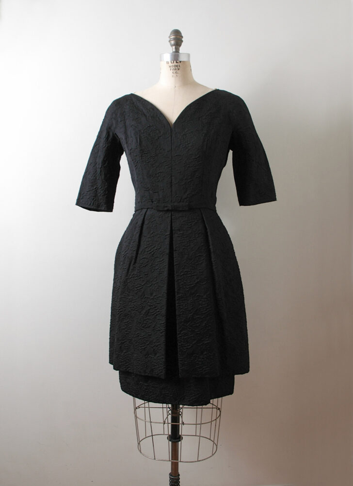 1950s dark blue raw silk evening dress – Hemlock Vintage Clothing