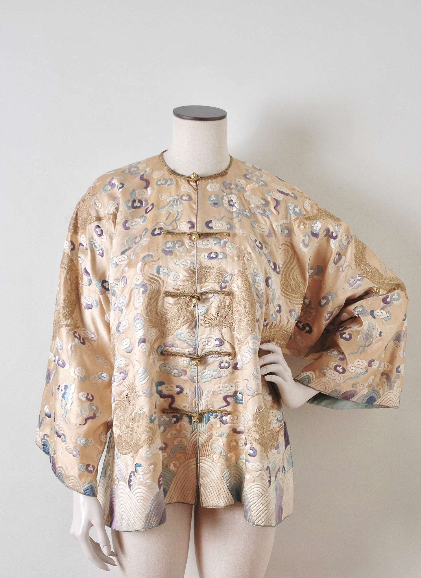 49％割引M【送料無料キャンペーン?】 Vintage JQD Silk satin china jacket スプリングコート ジャケット