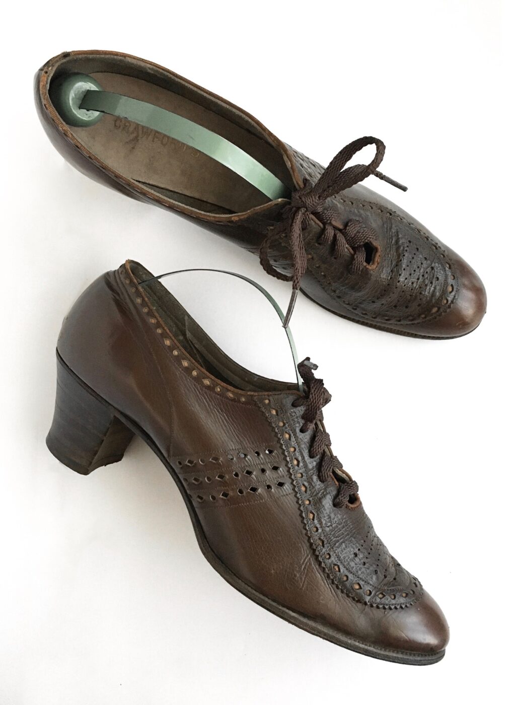 1930s brown leather lace-up oxford heels shoes Aristocraft – Hemlock ...