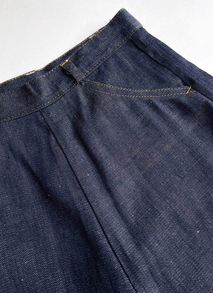 1940s 50s never worn blue jeans snap waist