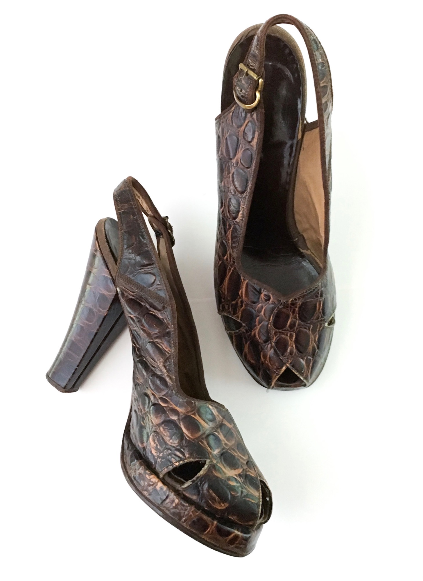 Lolita Leather Cognac Suede Wooden Platform Heels | Platform sandals heels,  Wooden platform sandals, Platform heels