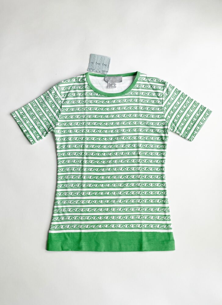 1980s green + white YSL Yves Saint Laurent t-shirt NWT
