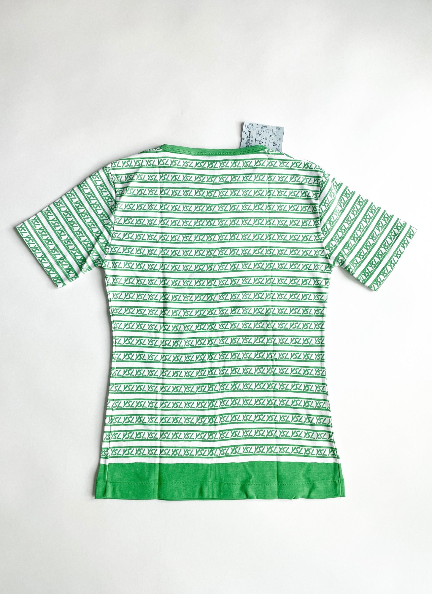 1980s green + white YSL Yves Saint Laurent t-shirt NWT – Hemlock ...